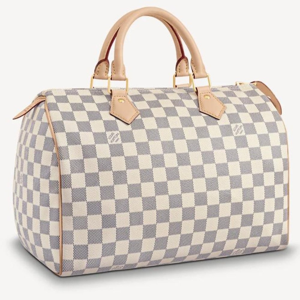 COPY - 👜⭐️AUTHENTIC⭐️👜LV Speedy 30 Boston Handbag Damier Azur Ivory